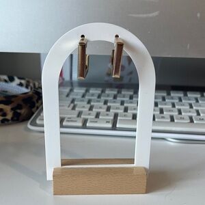 NIP Gold Square Geometric Earrings